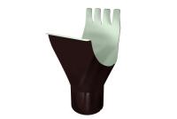 Воронка желоба GL PE 125/90 мм металлическая (RAL 8017)